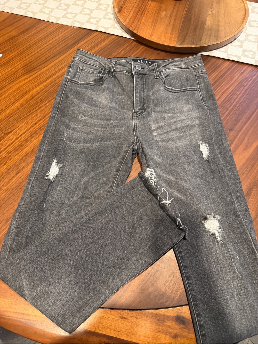 Risen Los Angeles Distressed Gray Women’s Jeans